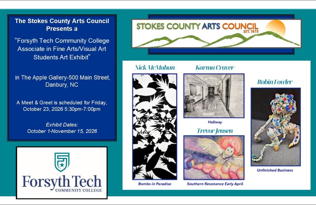 Postcard Front Exhibit October 1-November 15, 2026 Forsyth Tech
