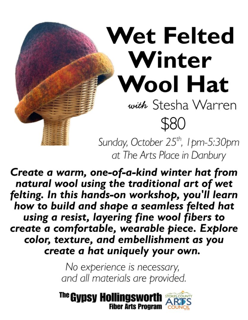 Wet Felted Winter Wool Hat